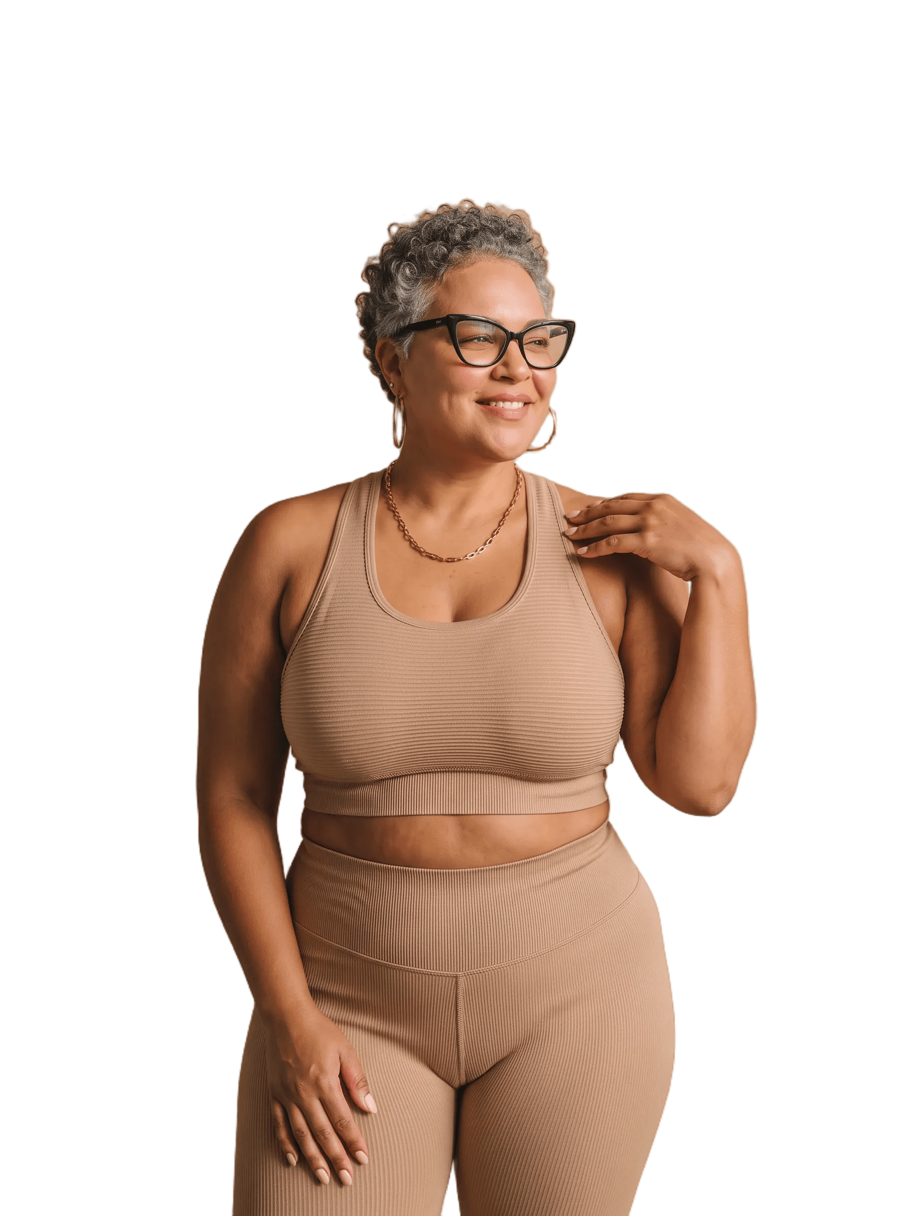 Woman standing and smiling